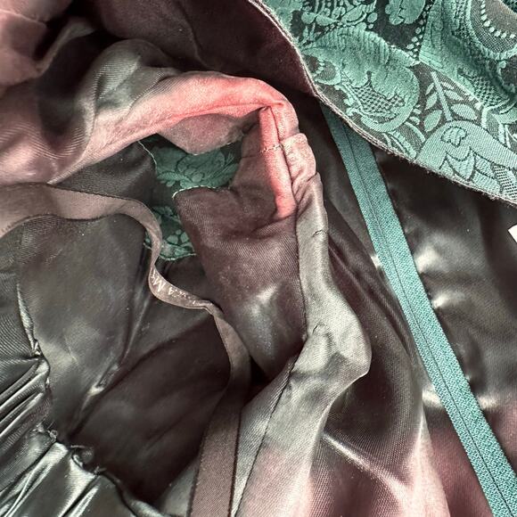 Vintage 80s/90s Coquette Brocade Mini Dress 12 - Picture 7 of 8